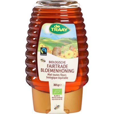 Fairtrade Biologische bloemenhoning van De Traay, 1 x 365 g